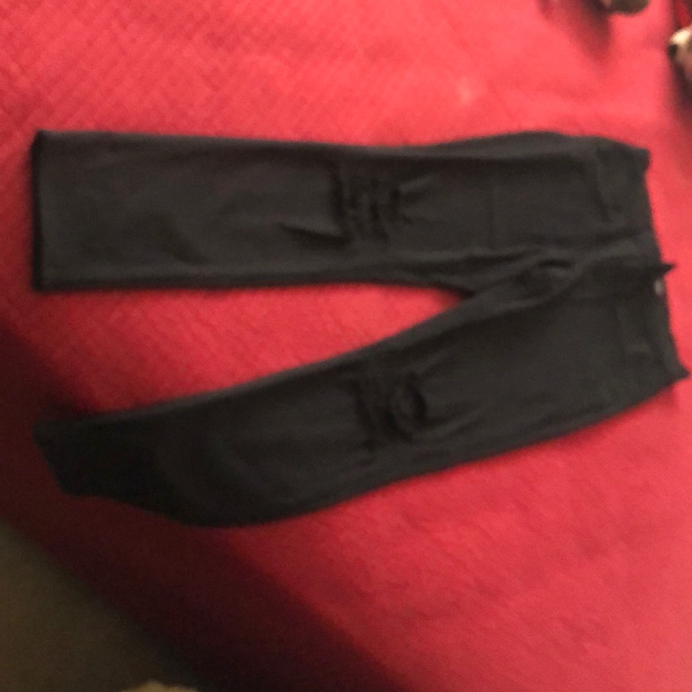 Black Express High Rise Distressed Legging Jeans